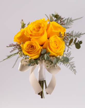 6 Flower Bouquet Yellow